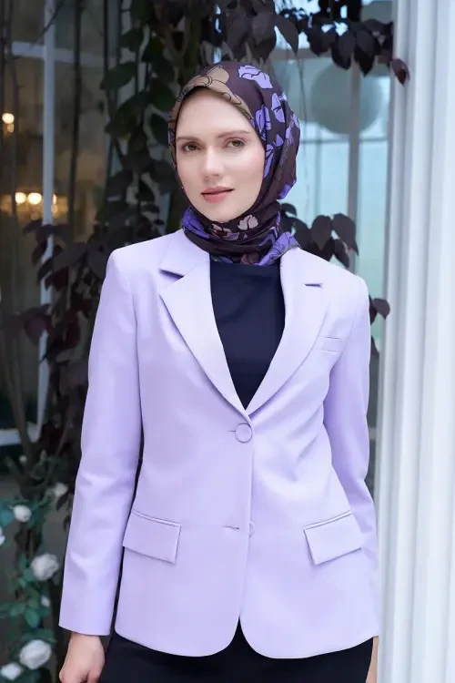 Aria Koleksiyonu Belle Desen Eşarp - Mürdüm 