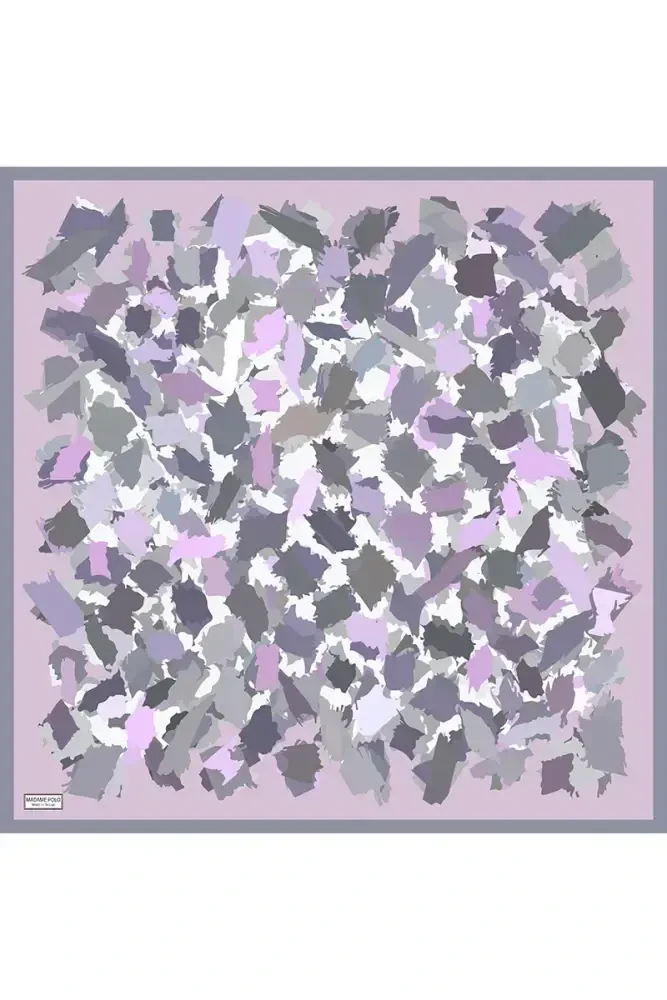 Aria Koleksiyonu Dalia Desen Eşarp - Lila - 4