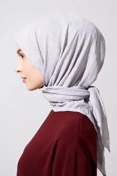 Bambu Kraş Eşarp - Gri - 5