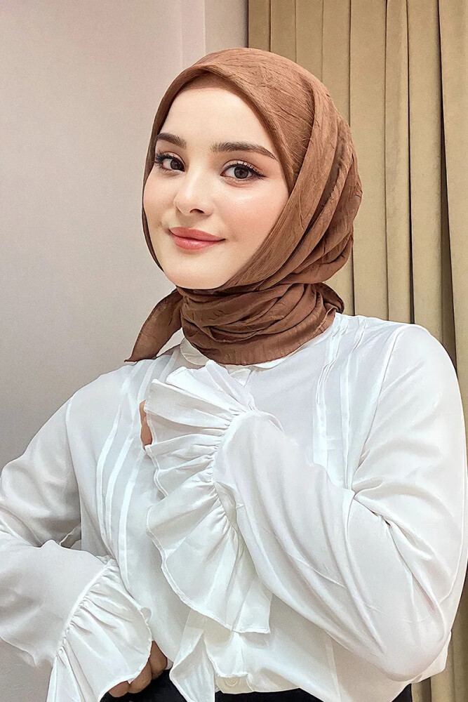 Betül Bayrak Bambu Kraş Eşarp - Latte - 1