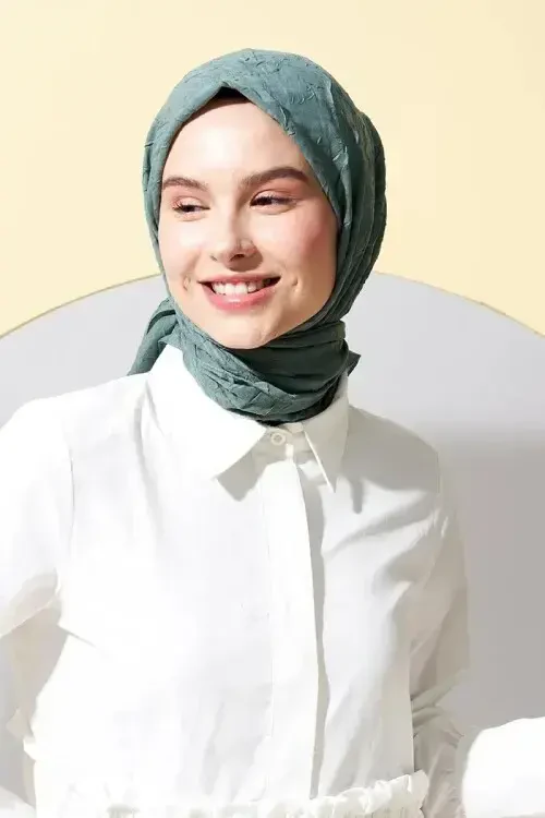 Bambu Kraş Eşarp - Mint - 4