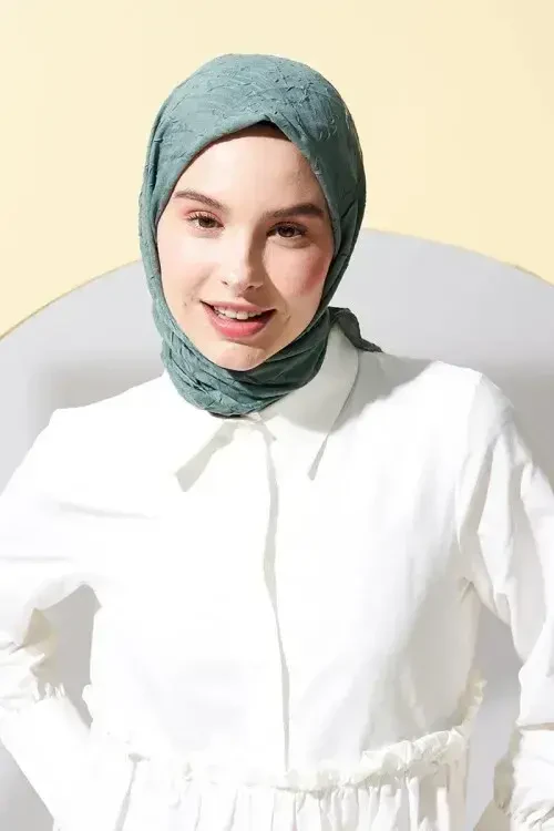 Bambu Kraş Eşarp - Mint - 2