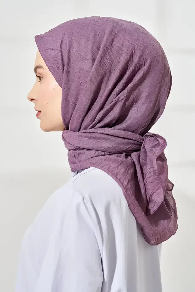 Bambu Kraş Eşarp - Mor - MADAME POLO