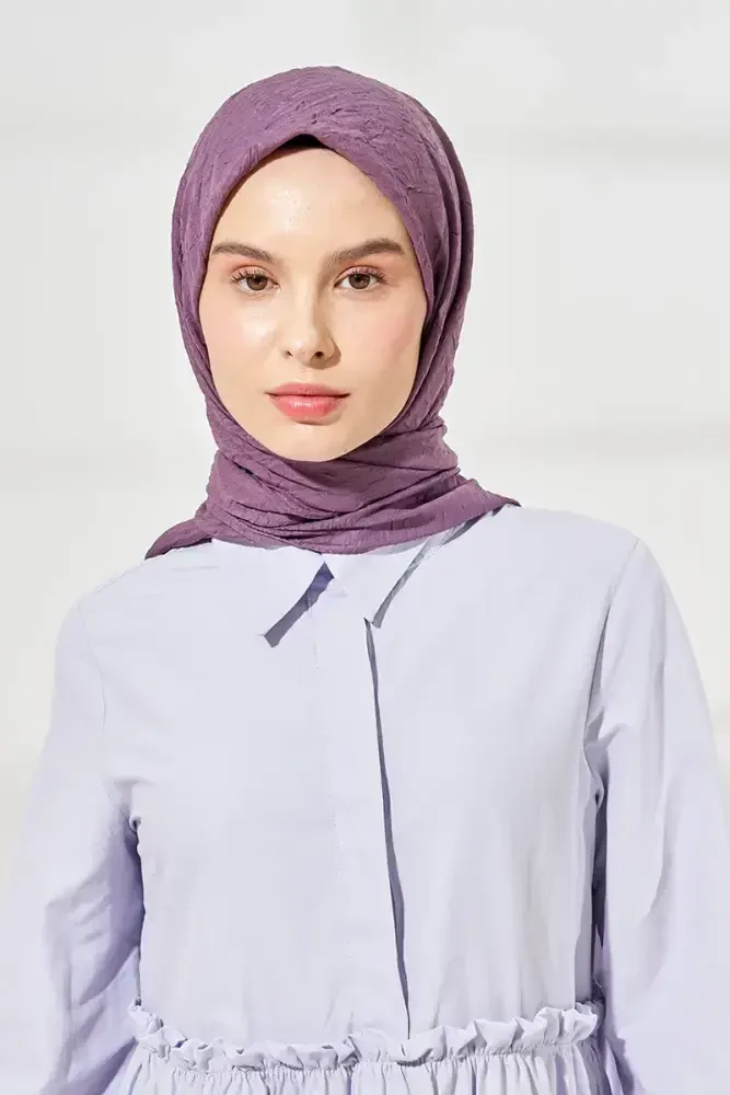 Bambu Kraş Eşarp - Mor - MADAME POLO