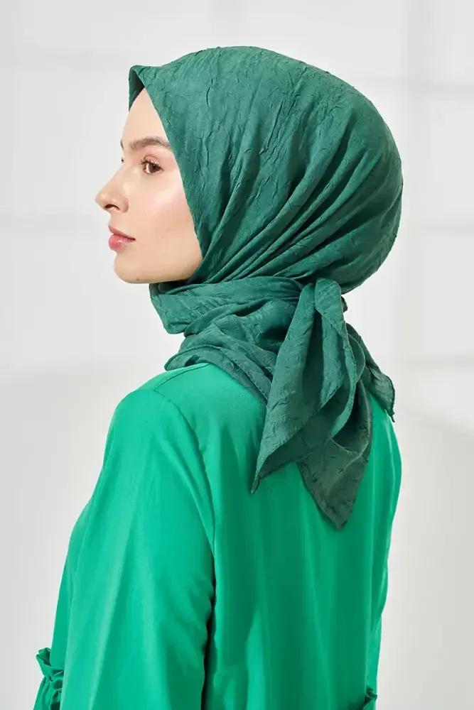 Bambu Kraş Eşarp - Zümrüt Yeşili - MADAME POLO