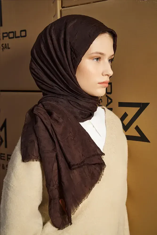 Bambu Kraş Şal - Acı Kahve - MADAME POLO