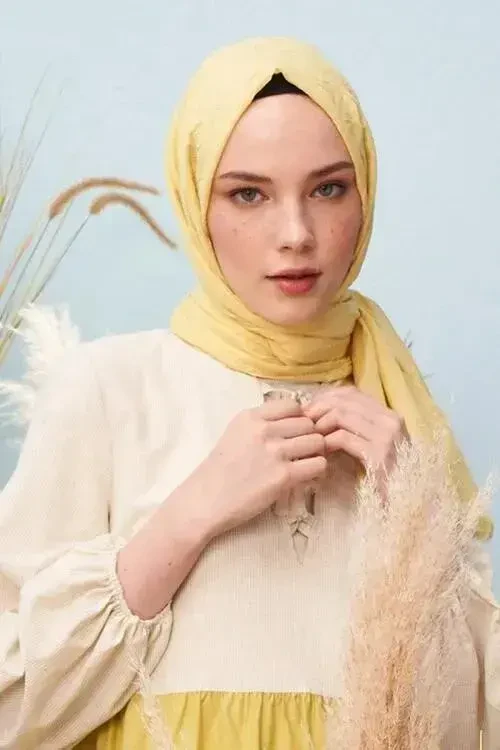 Kübra Koç Bambu Kraş Şal - Ananas - 4