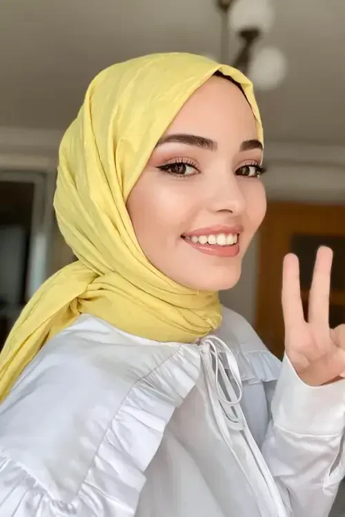 Kübra Koç Bambu Kraş Şal - Ananas 