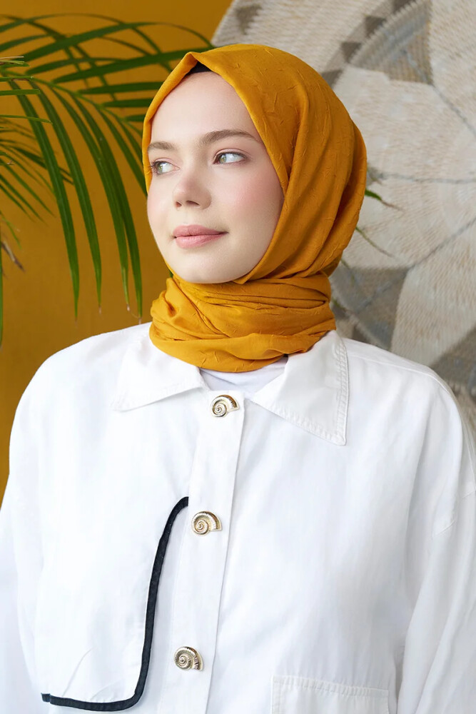 Bambu Kraş Şal - Bal Kabağı - MADAME POLO