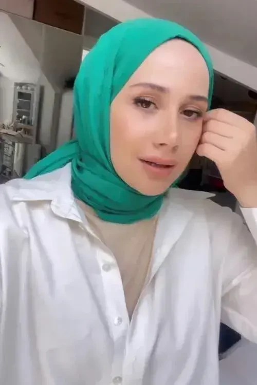 Feyza Hakyemez Bambu Kraş Şal - Benetton Yeşili - 1