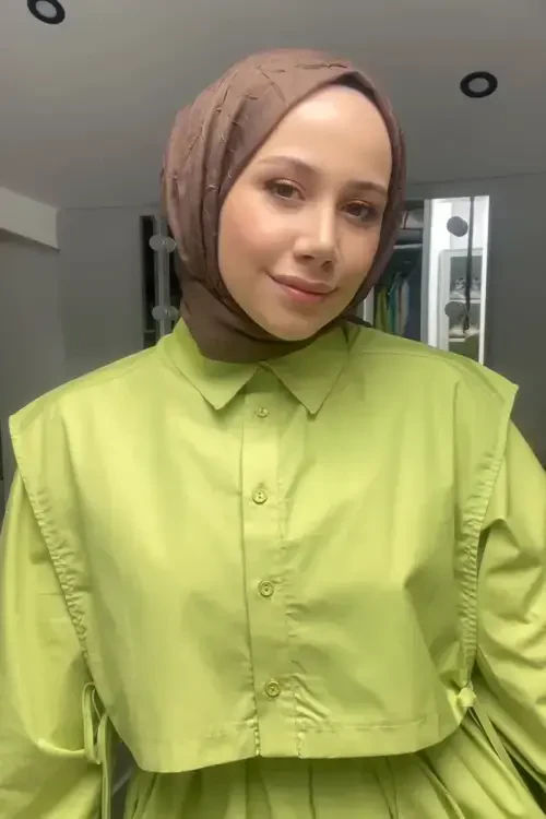 Feyza Hakyemez Bambu Kraş Şal - Kahverengi 