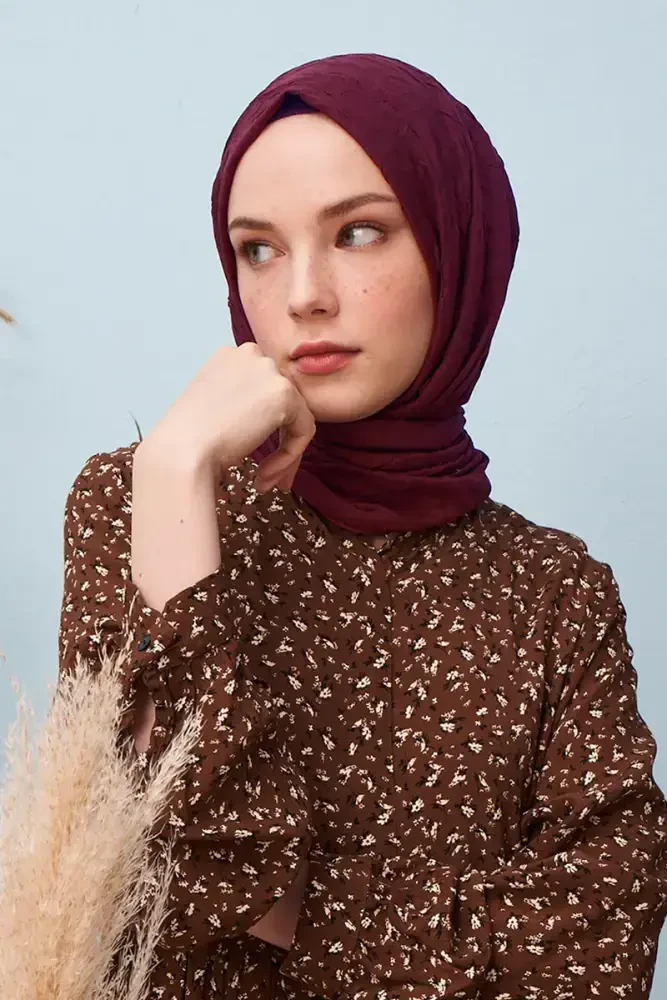 Bambu Kraş Şal - Kiraz - 1