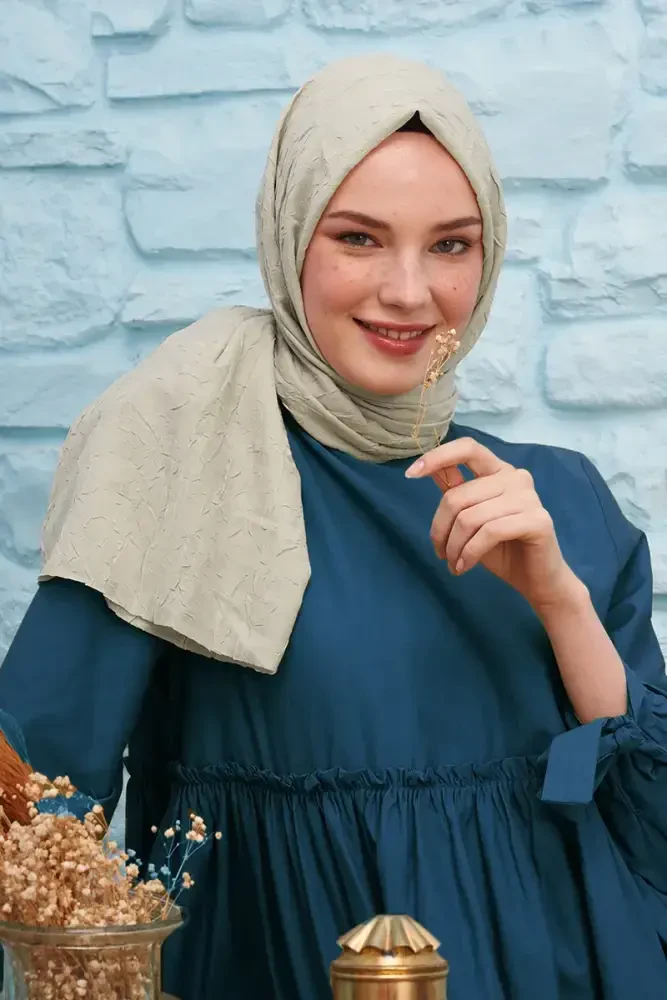 Bambu Kraş Şal - Kum Beji - MADAME POLO