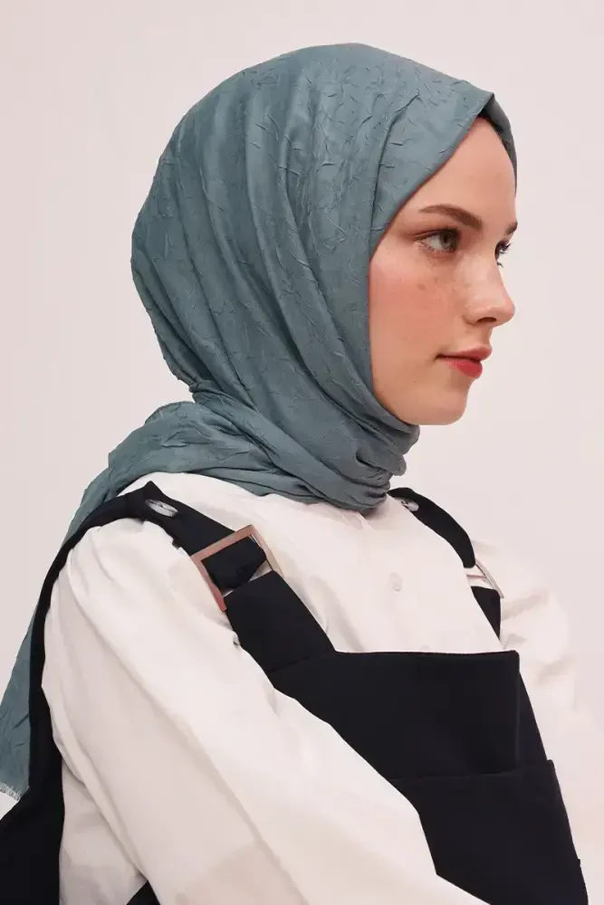 Bambu Kraş Şal - Mint - MADAME POLO