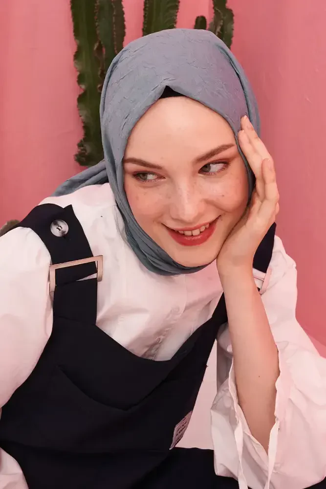 Bambu Kraş Şal - Mint - MADAME POLO