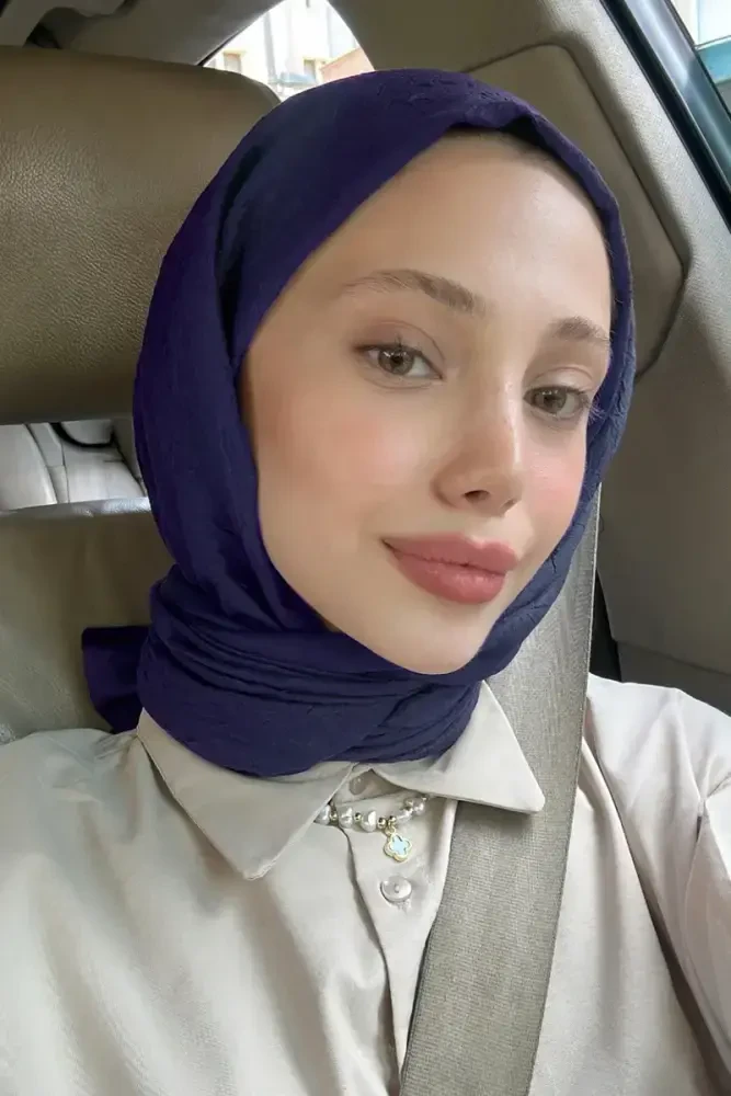 Bambu Kraş Şal - Mor - MADAME POLO