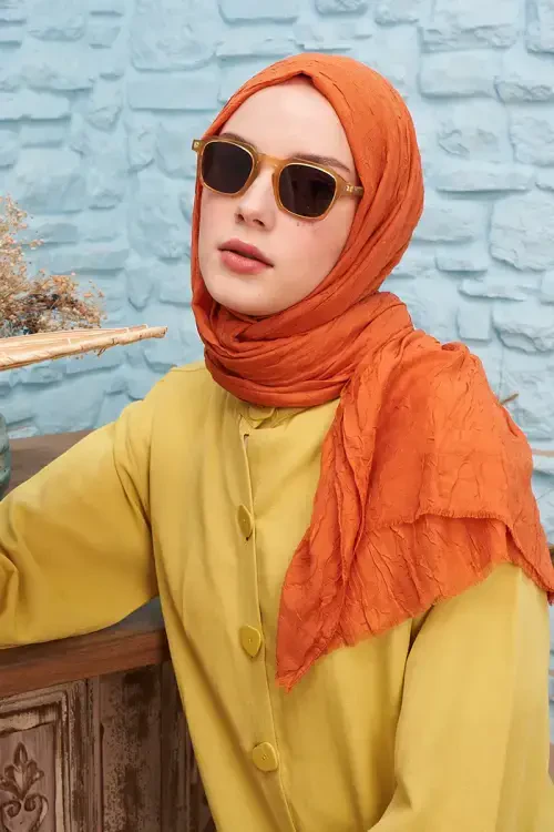 Bambu Kraş Şal - Orange 