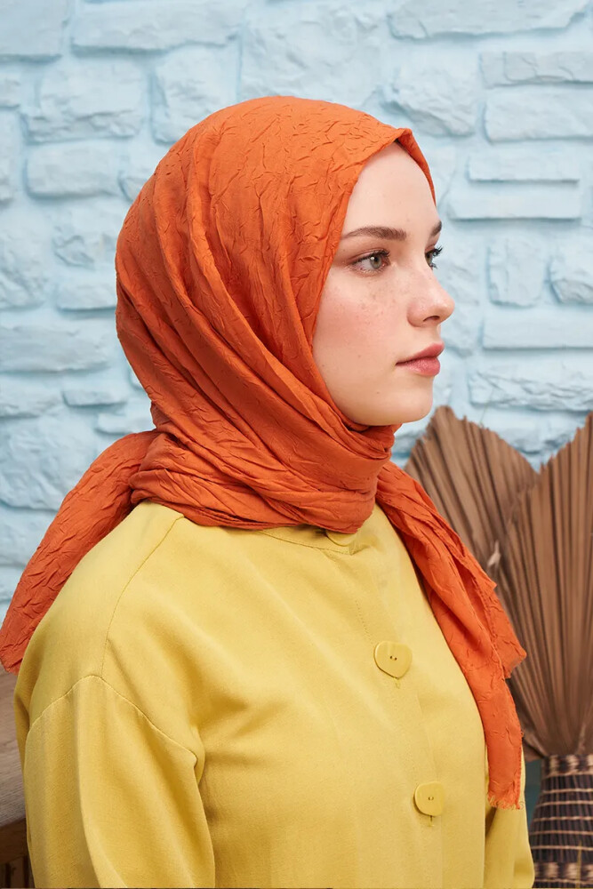 Bambu Kraş Şal - Orange - 3