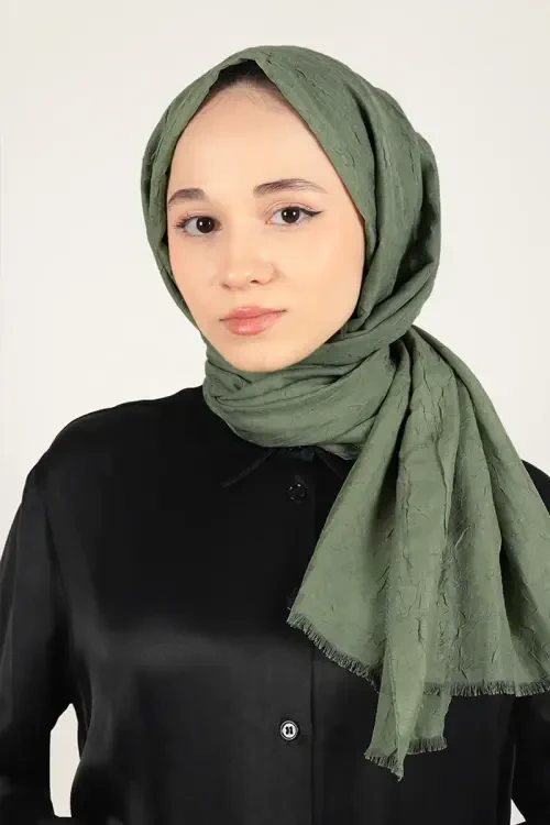 Bambu Kraş Şal - Orman Yeşili 