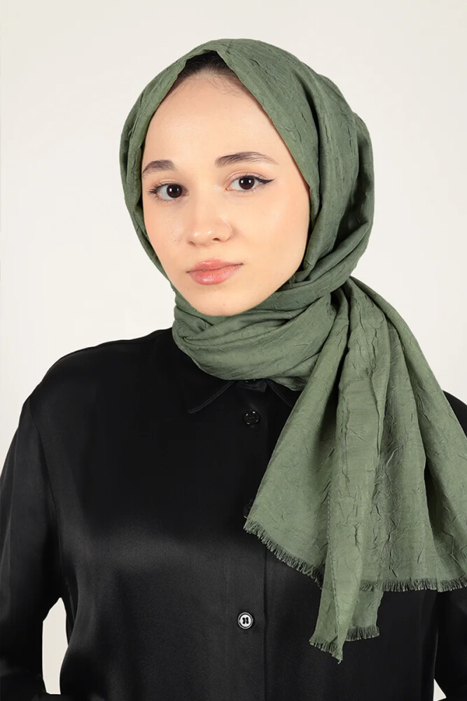 Bambu Kraş Şal - Orman Yeşili - MADAME POLO