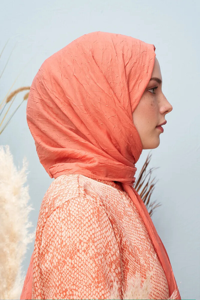 Bambu Kraş Şal - Somon - MADAME POLO