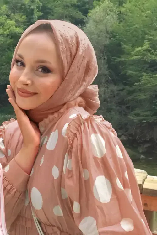 Feride Uludağ Bambu Kraş Şal - Sütlü Kahve 