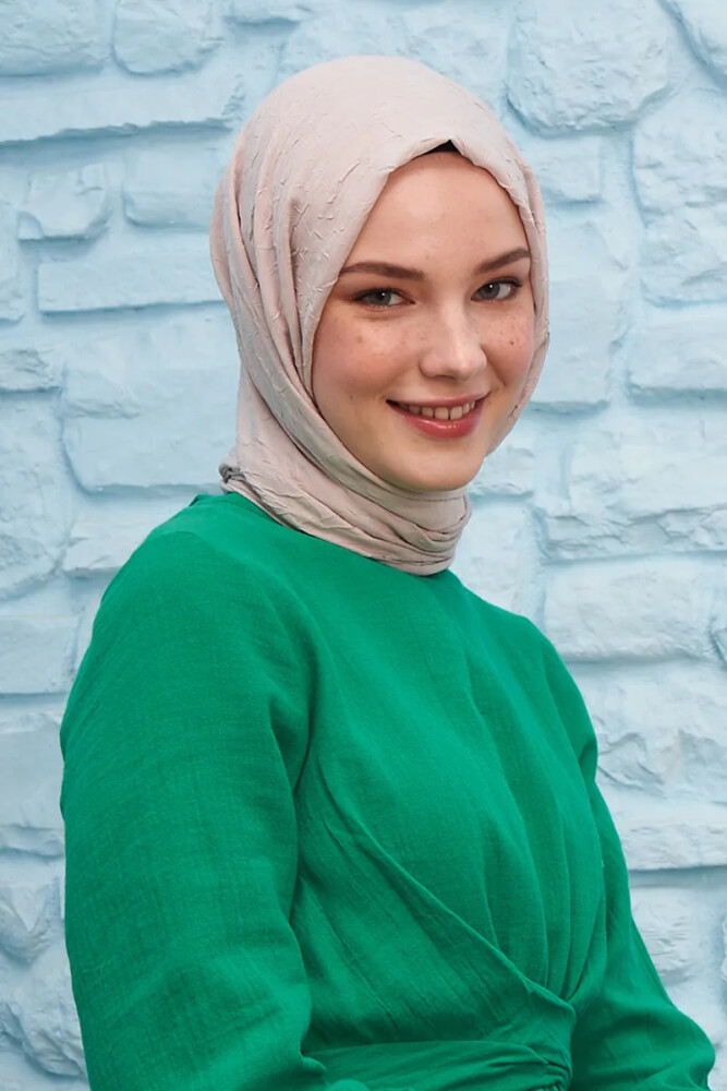 Elif Nur Bambu Kraş Şal - Taş - 2