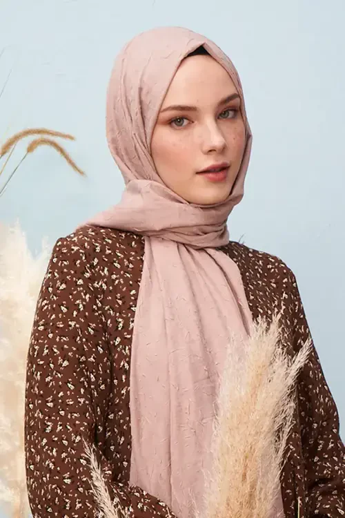 Bambu Kraş Şal - Vizon 