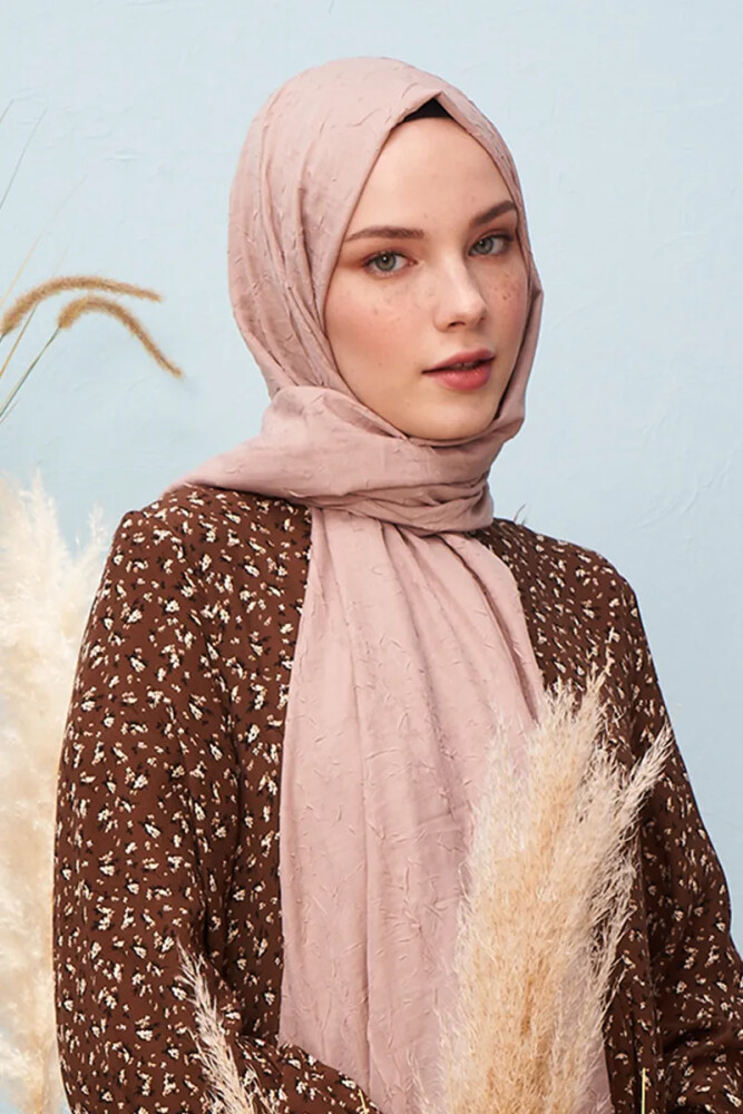 Bambu Kraş Şal - Vizon - 1