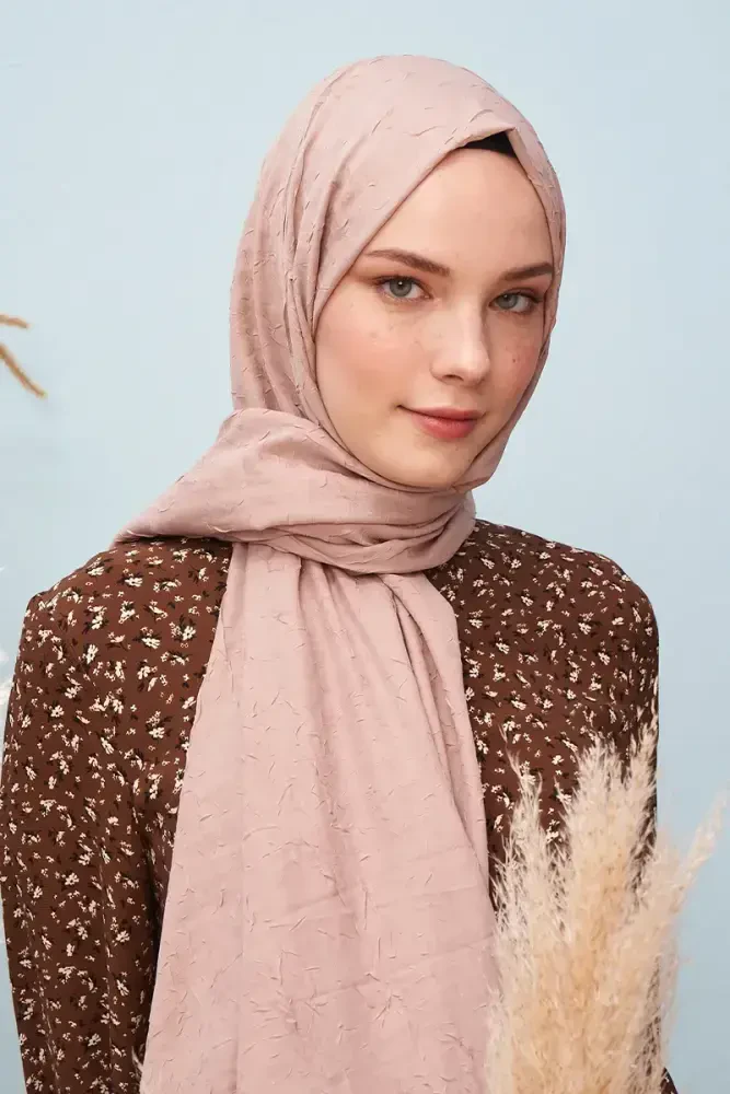 Bambu Kraş Şal - Vizon - 4