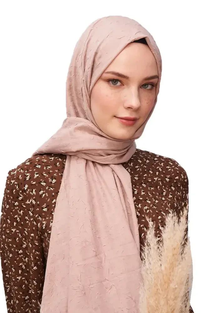 Bambu Kraş Şal - Vizon - 5