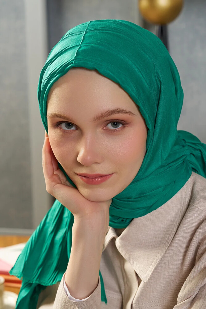 Bambu Pilise Şal - Benetton Yeşili - 1