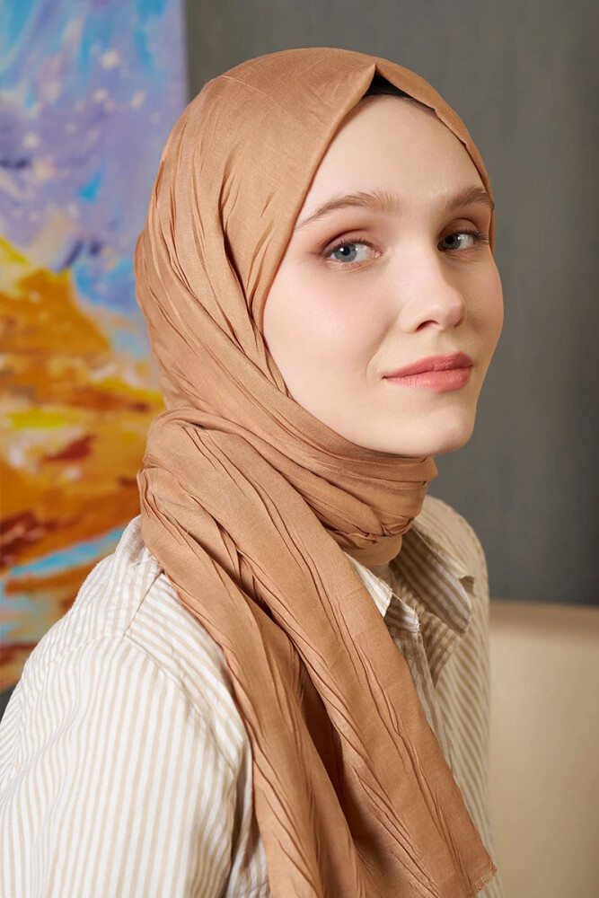 Bambu Pilise Şal - Camel - 1