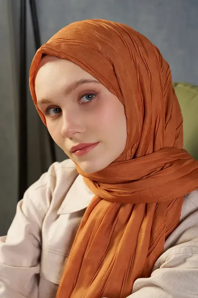 Bambu Pilise Şal - Kavuniçi - 4