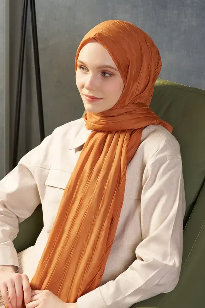 Bambu Pilise Şal - Kavuniçi - 1