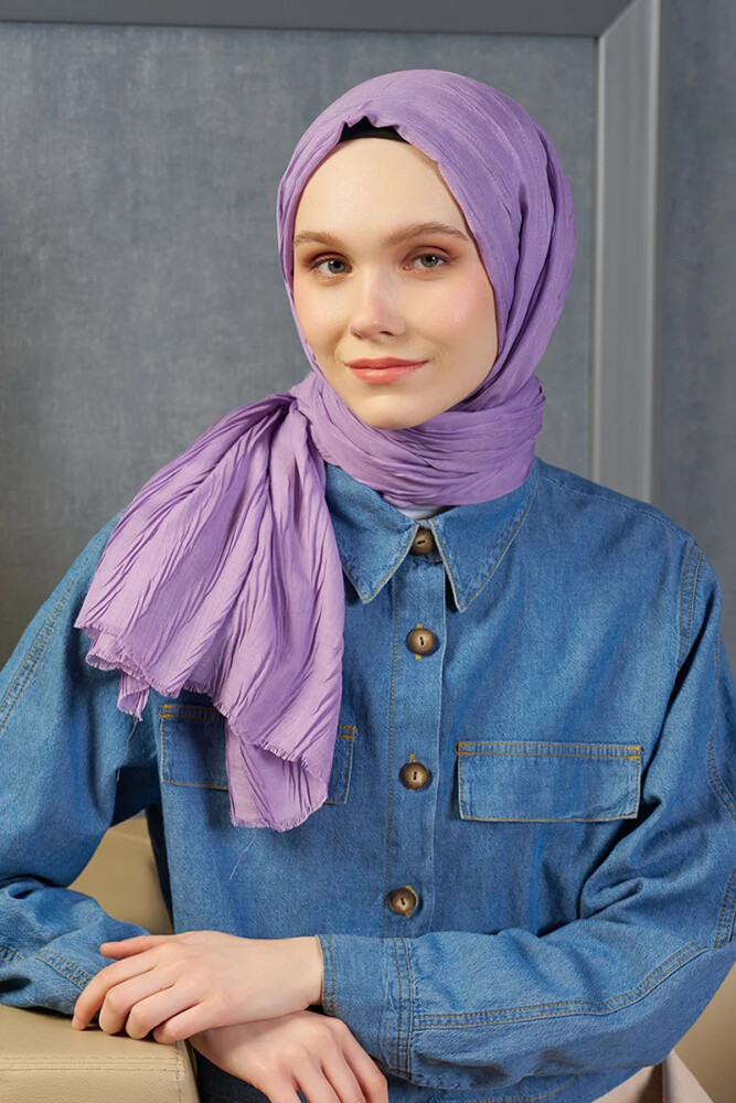 Bambu Pilise Şal - Lila - 1