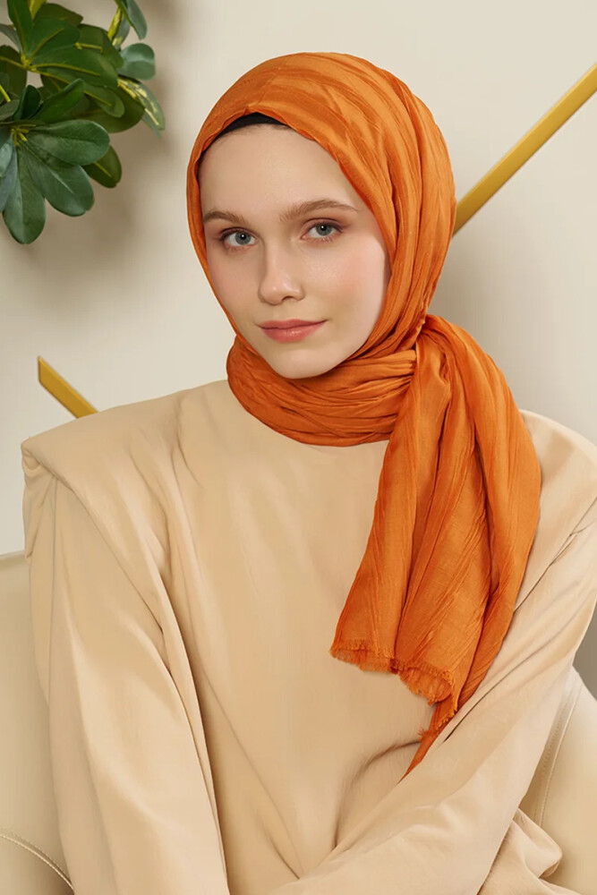 Bambu Pilise Şal - Oranj - 3