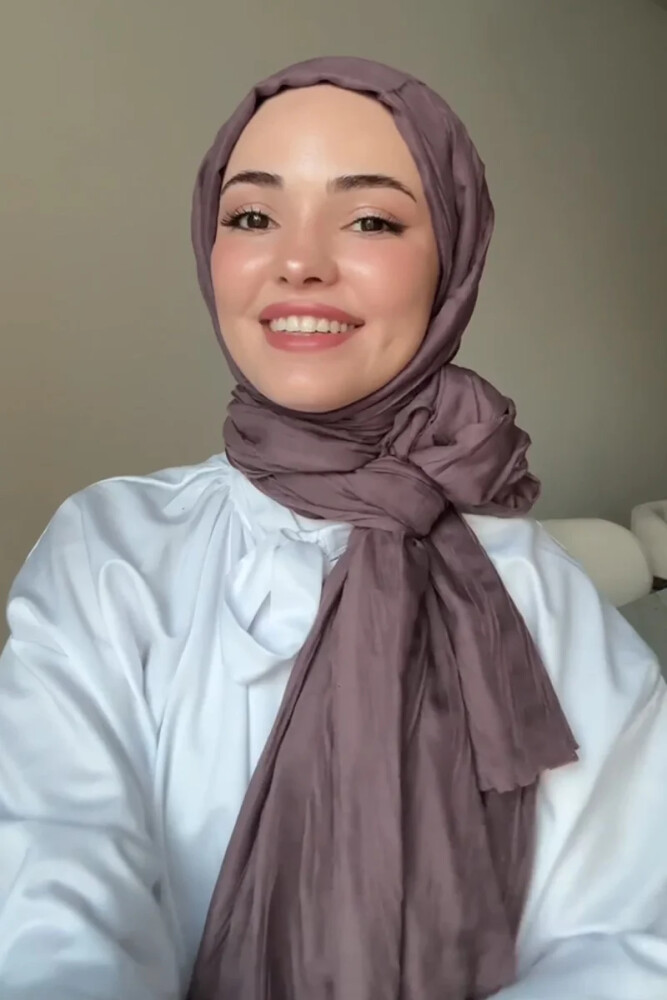 Bambu Pilise Şal - Tozlu Kahve - 1