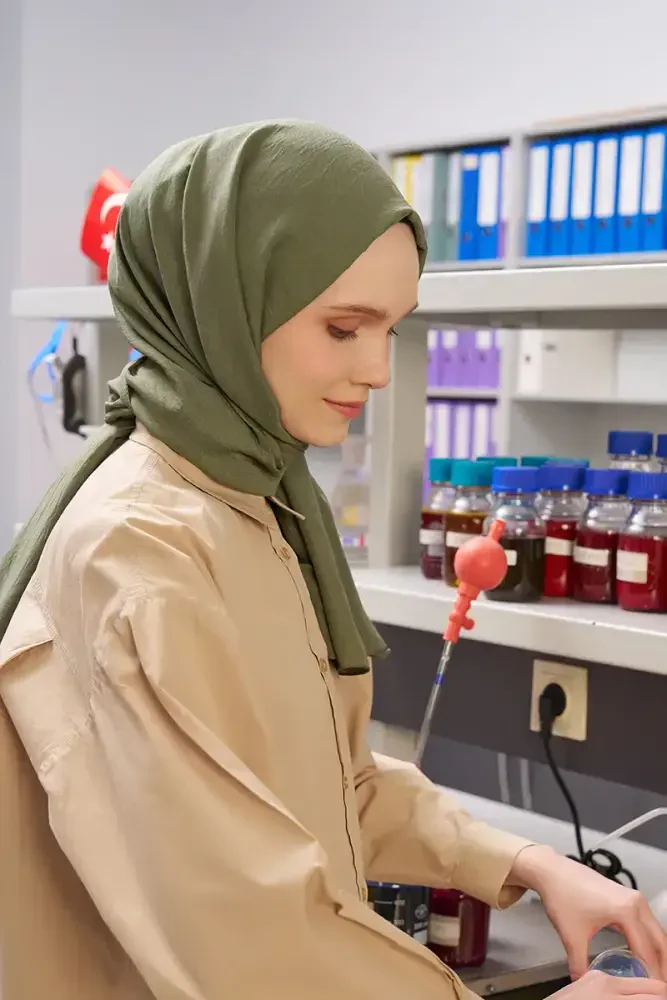 Kübra Koç Comfort Pamuk Şal - Çağla - MADAME POLO