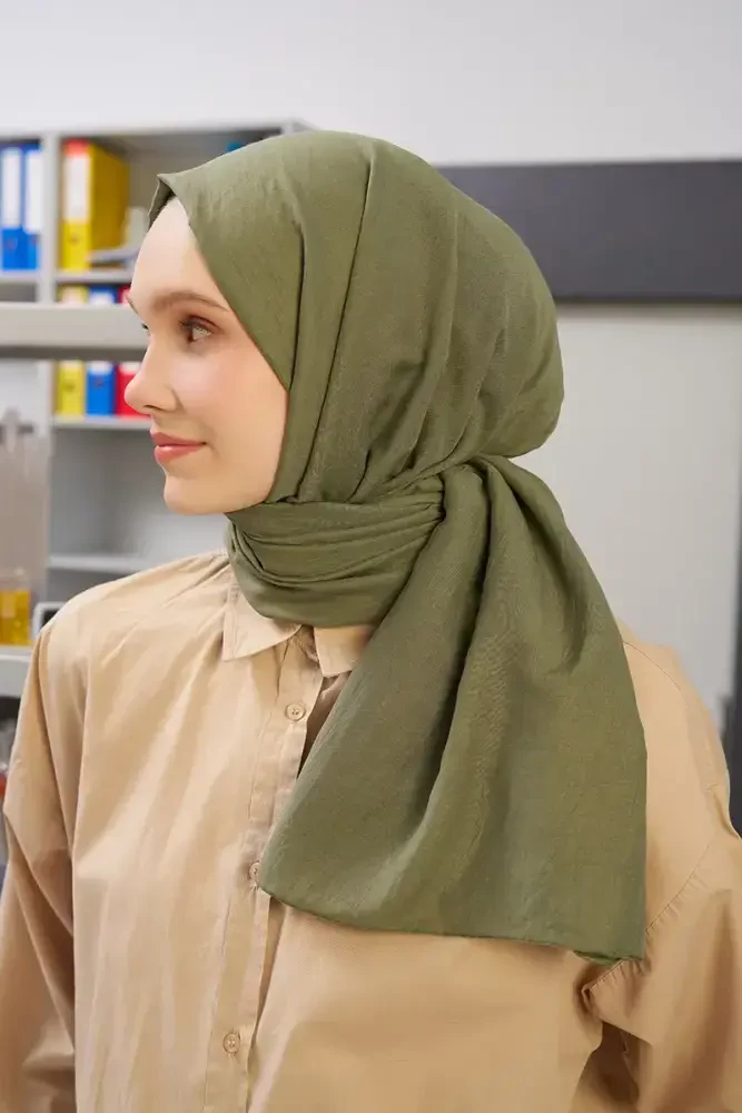 Kübra Koç Comfort Pamuk Şal - Çağla - 4