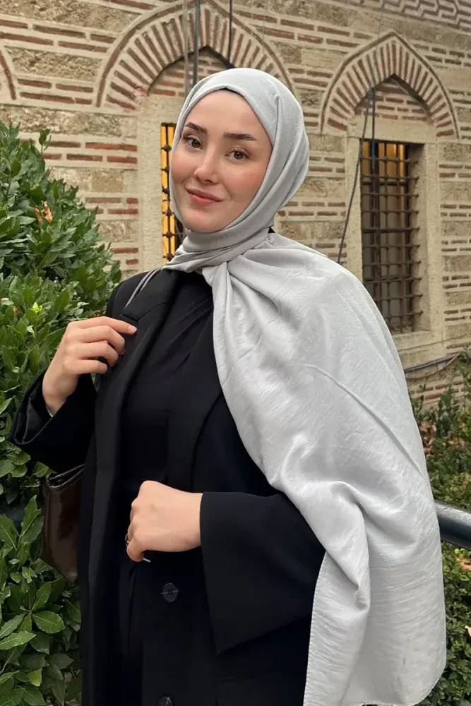 Comfort Pamuk Şal - Gri - 1