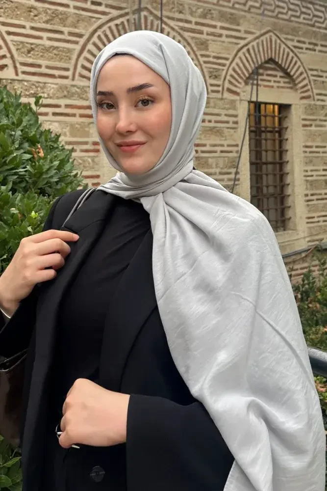 Comfort Pamuk Şal - Gri - MADAME POLO