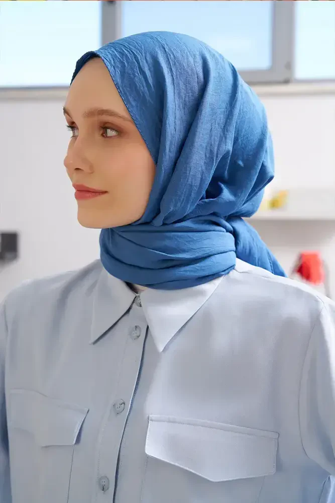 Comfort Pamuk Şal - İndigo - MADAME POLO