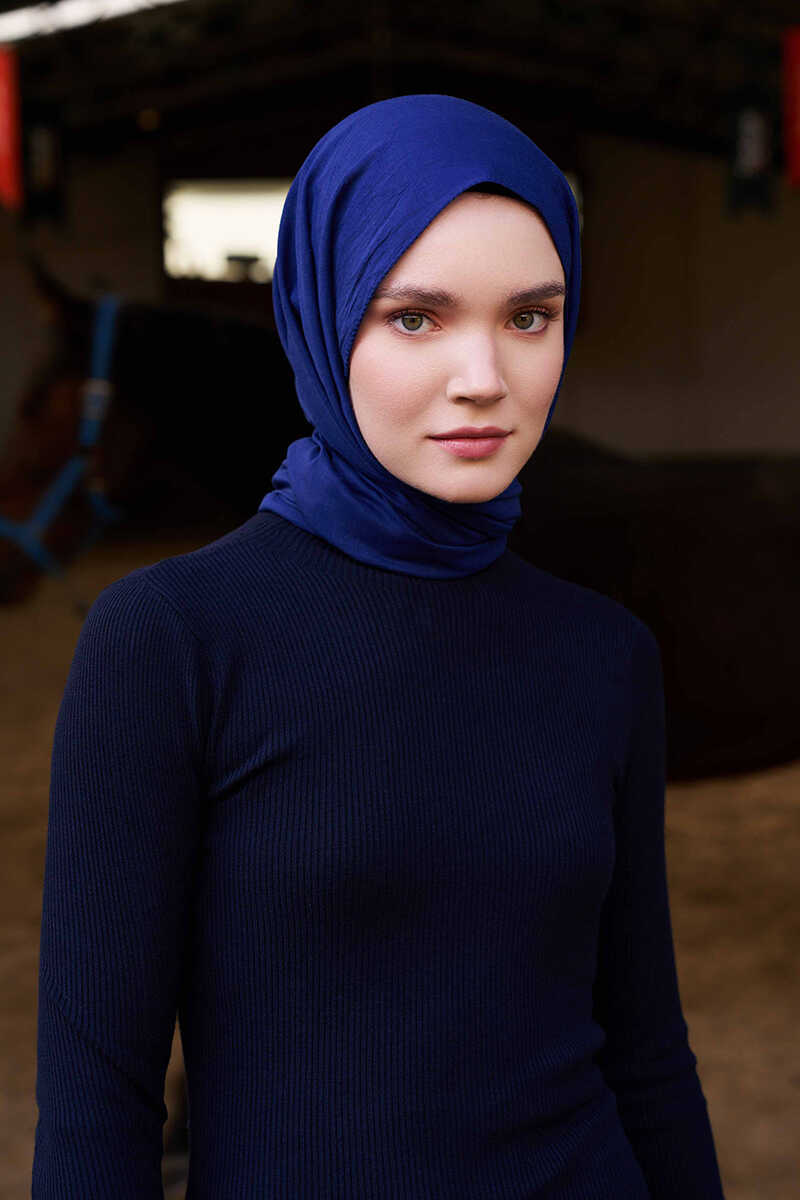 Comfort Pamuk Şal - Koyu Mavi - MADAME POLO