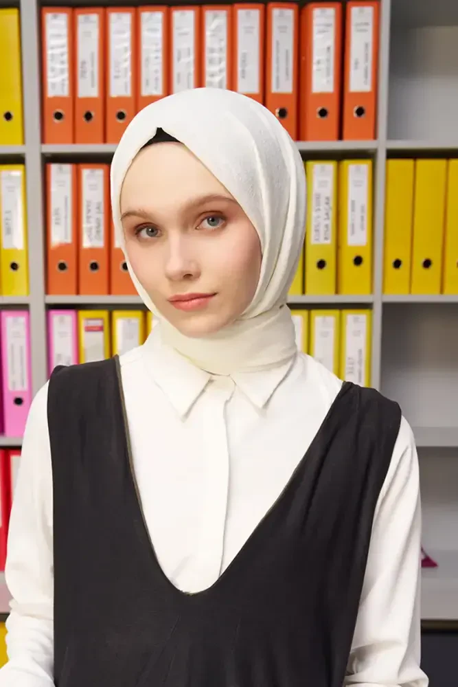 Comfort Pamuk Şal - Krem - MADAME POLO