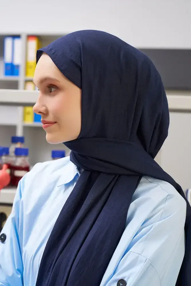 Comfort Pamuk Şal - Lacivert - 4