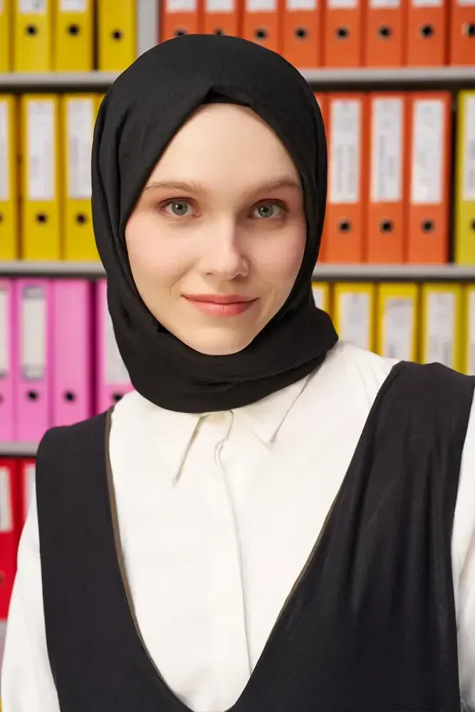 Kübra Koç Comfort Pamuk Şal - Siyah - MADAME POLO