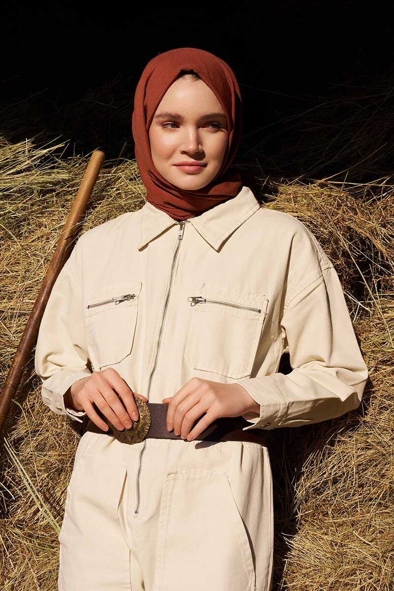 Comfort Pamuk Şal - Taba - MADAME POLO