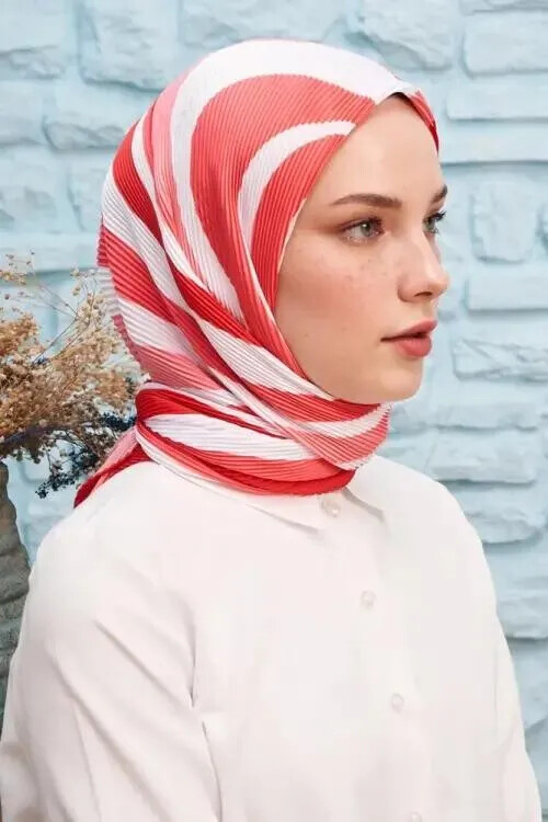 Cool Pilise Eşarp Comely - Nar Çiçeği - 1