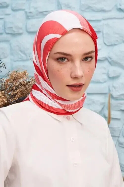 Cool Pilise Eşarp Comely - Nar Çiçeği - 2